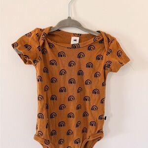 Charming Tan Rainbow Print Kids Bodysuit